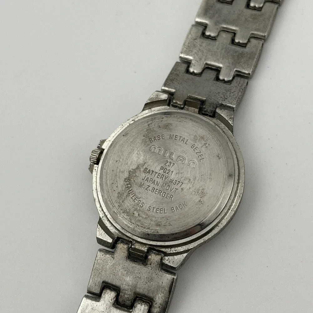 Milan Watch Men 33mm Case Black‎ Dial 7.75